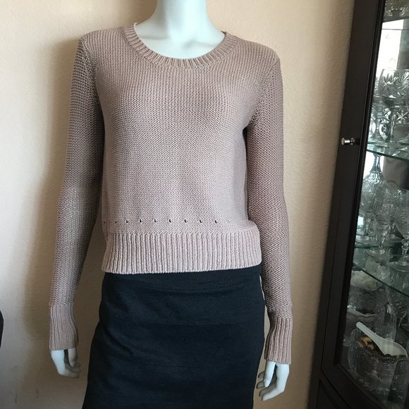 Alexander Wang Sweaters - T Alexander Wang Dusty Rose Knit Sweater w/ Holes